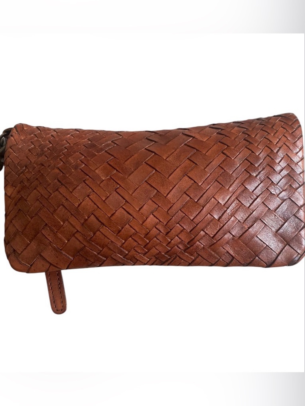 Vilenca Holland Genuine Woven Leather Backpack & Wallet Set - Brown(AS IS) - Picture 9 of 11